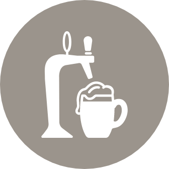 Kick back with friends in the beer garden
